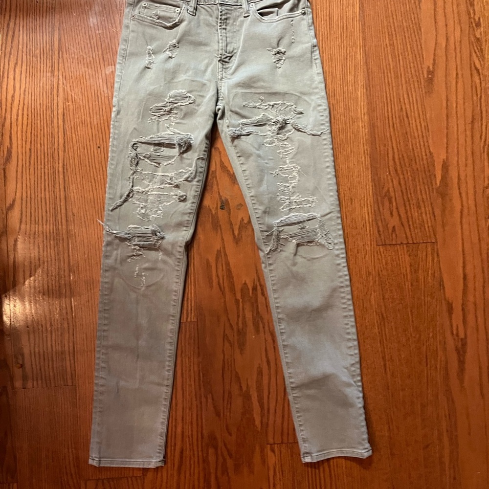 American Eagle Outfitters Men's Skinny Jeans - Light Gray
